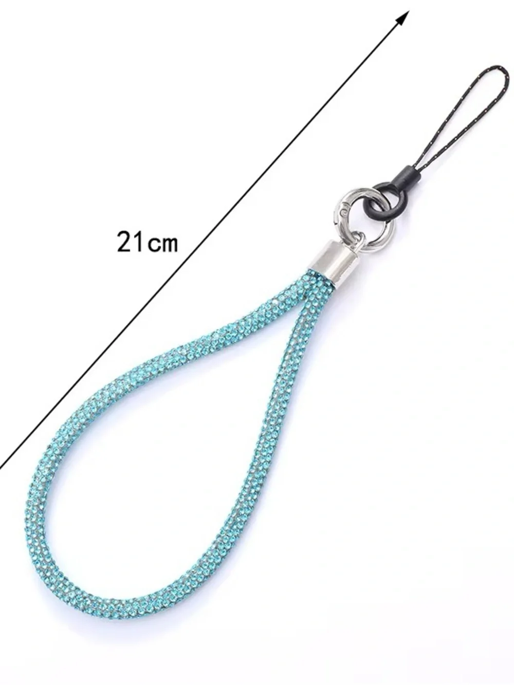 Crystal Rainbow Wrist Key Strap - Multicolor